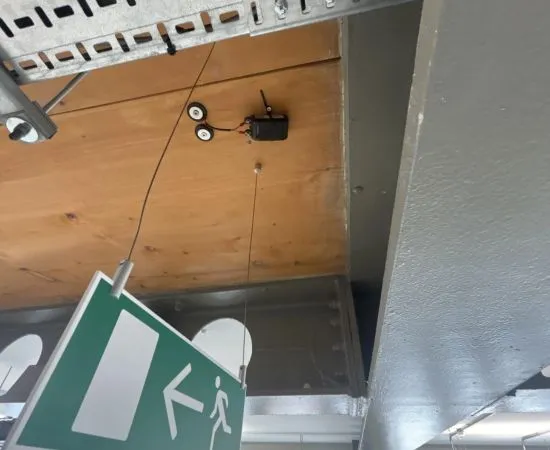 wood sensor on clt flat roof